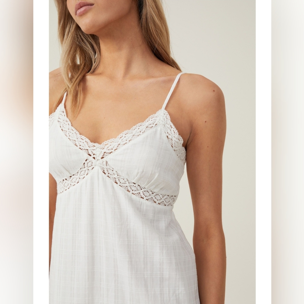COTTON:ON Lace Trim Slip Dress (size 4)